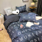 Net Celebrity Four-piece Bedding Cartoon Bed Linen Quilt Sanding Three-piece Student Bedding