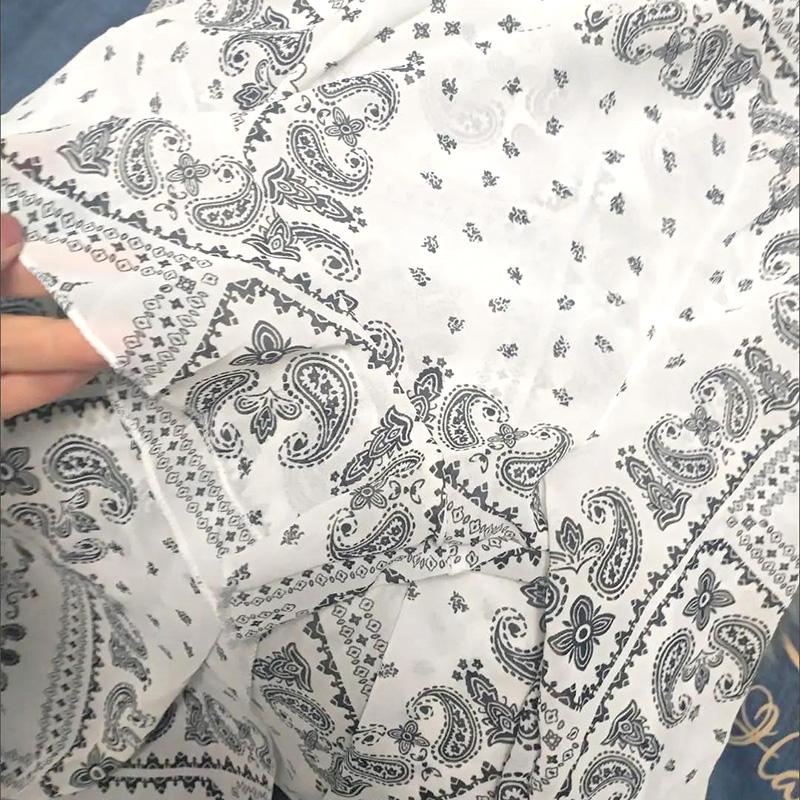 Printing Chiffon Shawl Coat Top Can Be Fitted with Suspender Skirt Women Summer Thin Sun Protection Clothing Short Cardigan