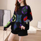 Men and Women Printed Pullover Sweater Students All-match Knit Sweater Shirt Unisex Knitwear Jumper College Style