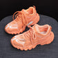 Spring and Summer Daddy Shoes Women's Shoes Thick Bottom Breathable Wild Hollow Sports Casual Shoes