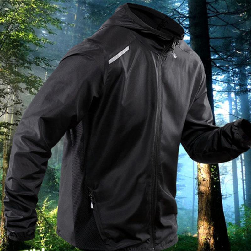 Men's Summer Ultra-thin Sun Protection Clothing Men's Hooded Jacket Jacket Fishing Sports Breathable Men's Air-conditioning Clothing