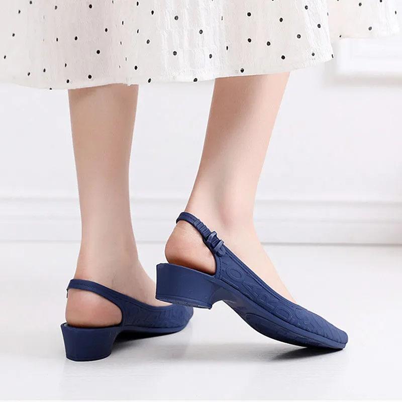 Sandals Slippers Women Summer Shallow Sandals Ladies Style Thick Shoes Waterproof Single Shoes Casual Shoes