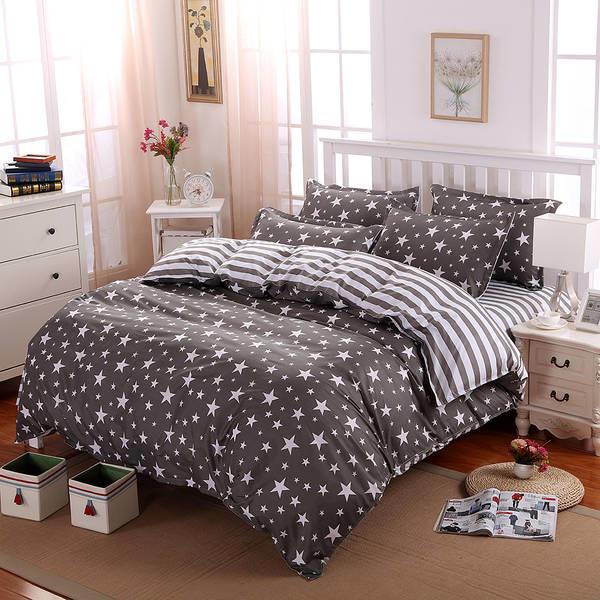 WTEMPO Brand fashion Student dormitory lattice Geometric Pattern Polyester Bedding  Duvet Cover