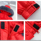 Girls' Thick and Velvet Warm Quilted Jacket Winter Mid-length Windproof Jacket