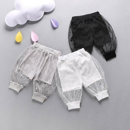 Children's Summer Thin Anti Mosquito Pants Leggings Casual Pants Mesh Korean Loose Lantern Pants Air Conditioning Pants For Boys and Girls
