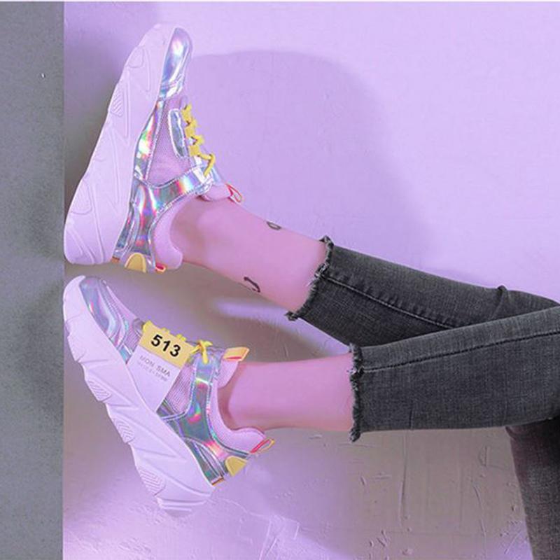 Shoes  Female Students Korean Version  All-match Casual Breathable  Comfortable Sports Shoes Flat Running Shoes