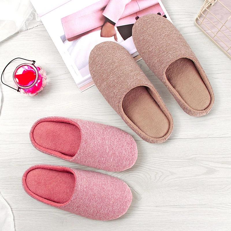 Winter Indoor Women Slippers House Plush Soft Cotton Slippers Non-slip Floor Shoes Home Slippers Women Slides For Bedroom