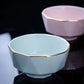 Phnom Penh Diamond Bowl Set Creative Japanese Pure Color Household Ceramic Rice Bowl Instant Noodle Bowl