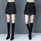 Women's Leather Skirt Black Autumn  Winter High Waist Package Hip Skirt Irregular A-line Bodycon Skirt
