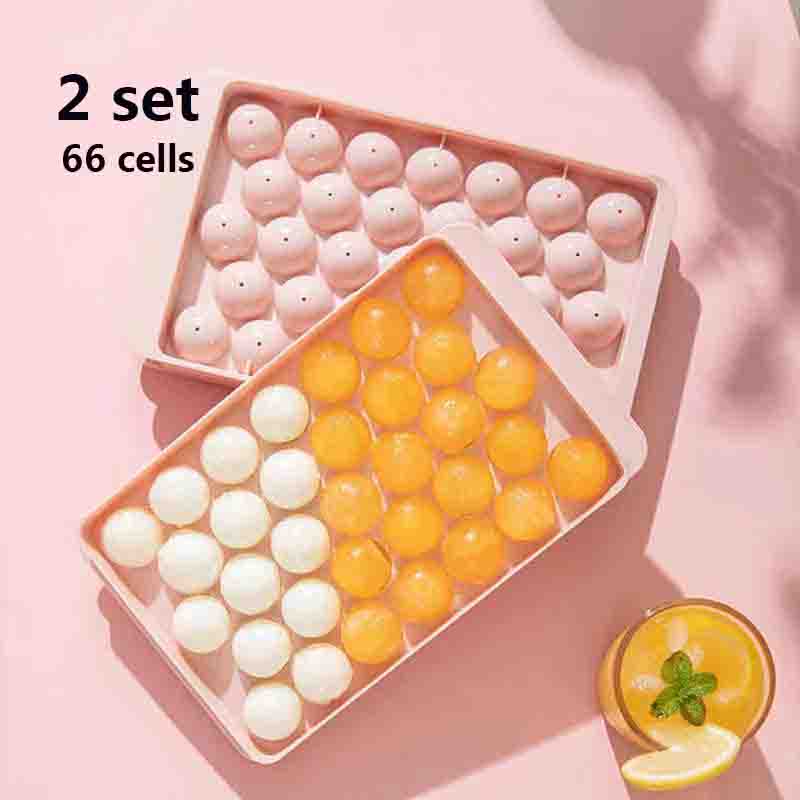Reusable Ice Ball Mold Ice Trays for Freezer with Lid, Sphere Rhombus Honeycomb Ice Trays for Whiskey