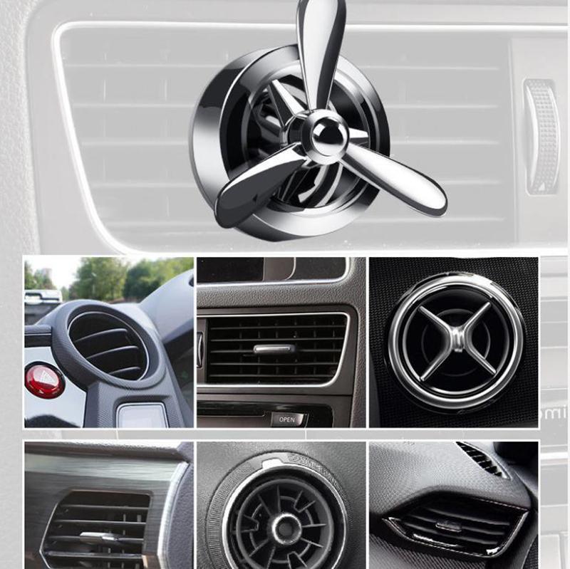 2pcs Car Air Outlet Aroma Diffuser Simulation Propeller Engine Decorative Air Conditioning Plug-in