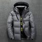 Winter Warm Men's Jacket Jacket Casual Stand-up Collar Down Thick Hood White Duck Parka Men's Winter Hooded Down Jacket