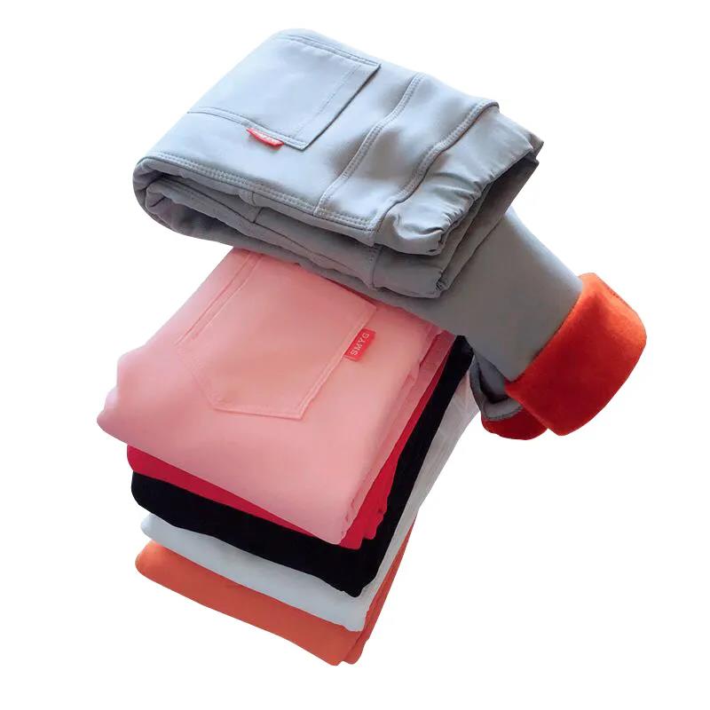 Girls' Leggings and Velvet Children's Pencil Pants Thickened Warm Children's Pants Baby 2021 Children's Clothing Autumn and Winter Wear