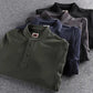 Half-open Stand-collar Pullover Sweater Men's Thick Knitted Terry Casual Warm and Comfortable Jacket
