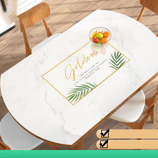 Oval Tablecloth Coffee Table Table Mat Tablecloth Waterproof and Oil-proof Disposable Anti-scald Pvc Table Mat Tablecloth