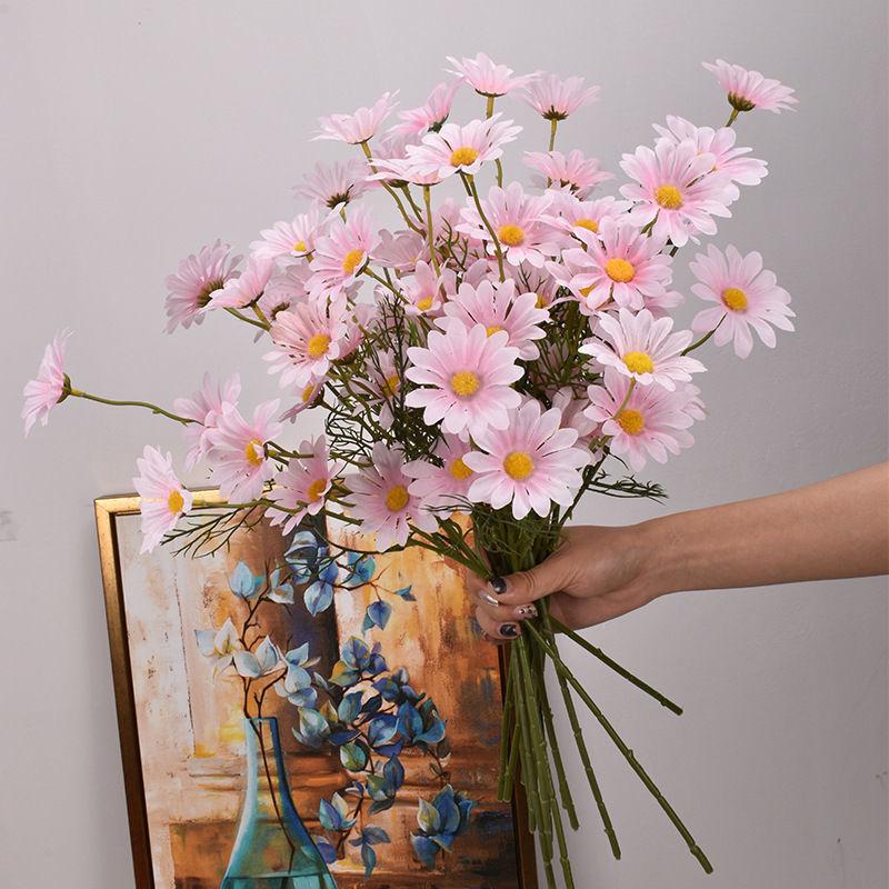 Small Daisy Fake Flower Simulation Flower 5 Dutch Chrysanthemum Chamomile Gerbera Cosmos Photo Shooting Props Home Decoration