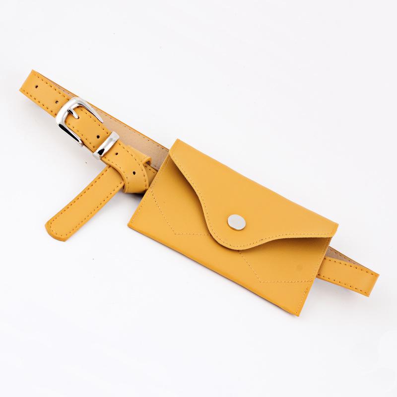 Fashion women leather waist bag mini mobile phone bag big waist belt belt pu belt