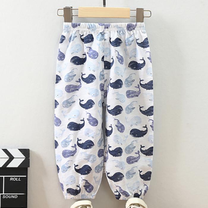 Summer Anti Mosquito Pants Children's Boys' and Girls' Pants Thin Baby Sports Pants Lantern Pants