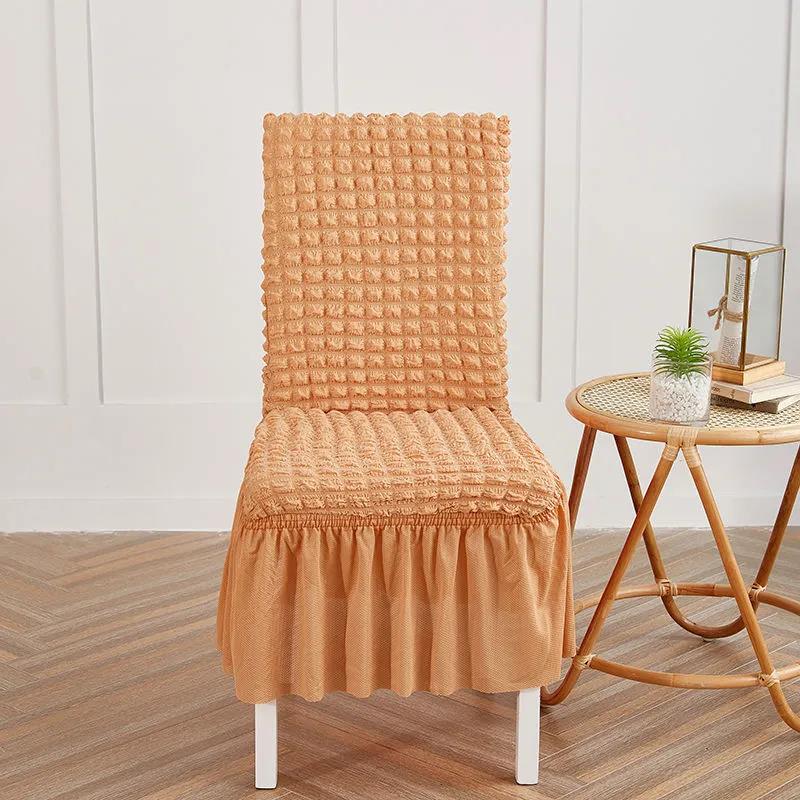 Thick Non-slip Bubble Lattice Chair Cover Elastic Skirt Type One-piece Office Chair Cover Luxury Home Chair Cover