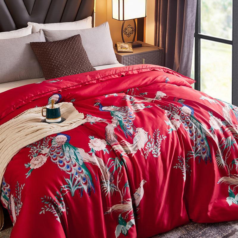 High Grade Winter Chinese 100%Long Mulberry Silk Quilt Quality Handmade 4 Season Silk Comforter Blankets 100%Cotton Fabric Cover