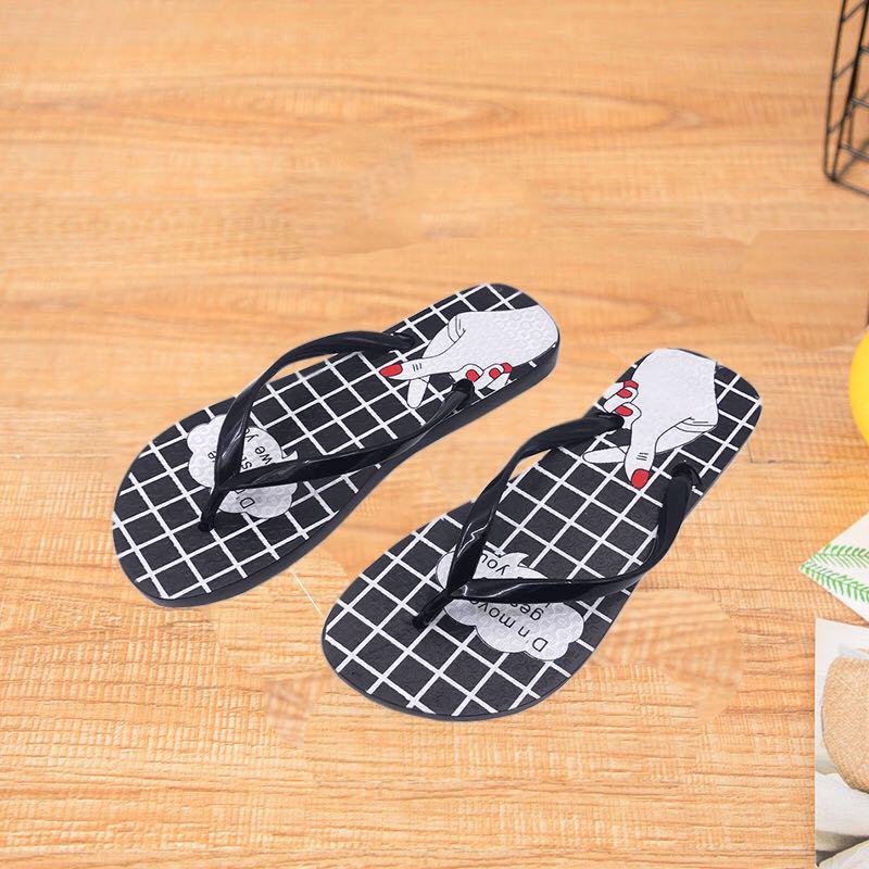 WTEMPO Flip-flop Female Summer Fashion Wear Cute Cartoon Non-slip Bathroom Flat Beach Slippers
