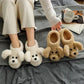 Winter Cotton Slippers for Men and Women with Indoor Non-slip Cute Thick Bottom Couple Plush Warm Slippers