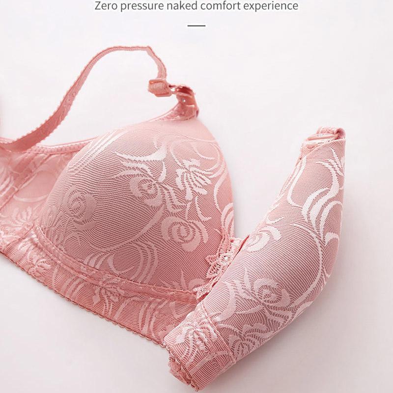 Large Size Thin No Steel Ring Women's Comfortable Gathering Top Support To Prevent Sagging Breast Beauty Back Bra