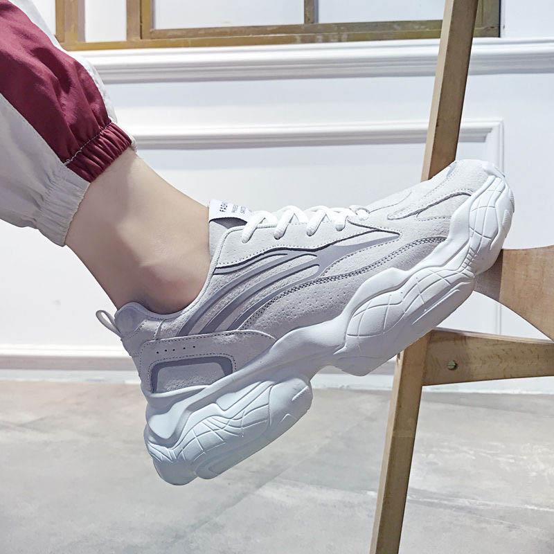 Plus Size 39-44 Summer Men Leather Sneakers Anti-Slippery Breathable Basketball Running Shoes Non-slip Comfortable Shoes