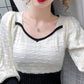 Autumn Winter Long-sleeved Pullover V-neck All-match Sweater with Knitted Tops for Women Slim Fit