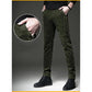 Men's Autumn and Winter Corduroy Casual Pants Slim-fit Pants with Small Feet Male Straight-leg Korean Style Trousers Business Streetwear Elastic Waist