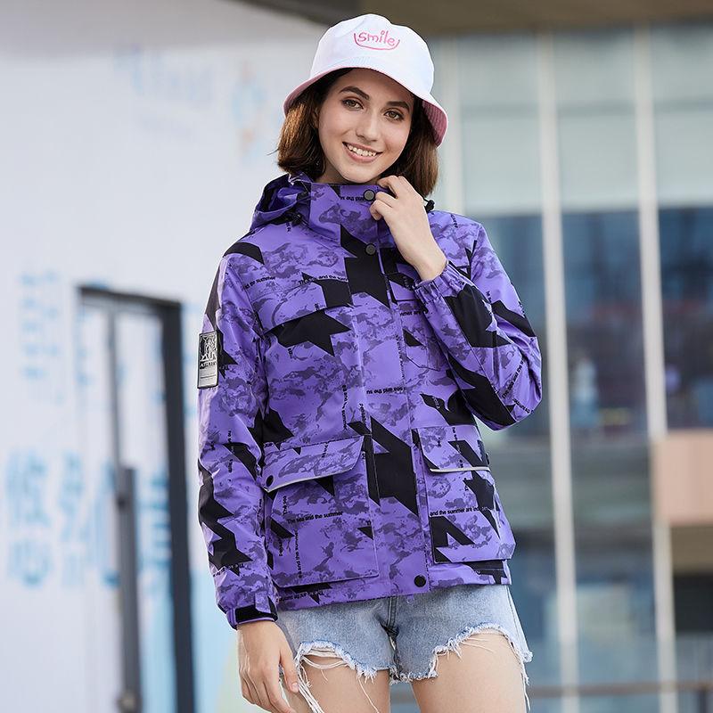 Outdoor Jacket Waterproof and Windproof Three-in-one Thickening Plus Velvet Winter Mountaineering Suit with Plus Velvet Liner Thick Coat Travel Jacket