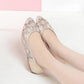 Sandals Women's Bag Skirt Flat Hollow Mesh Single Shoes Spring and Summer Low Heel Shoes Flat Shoes Black Casual Shoes