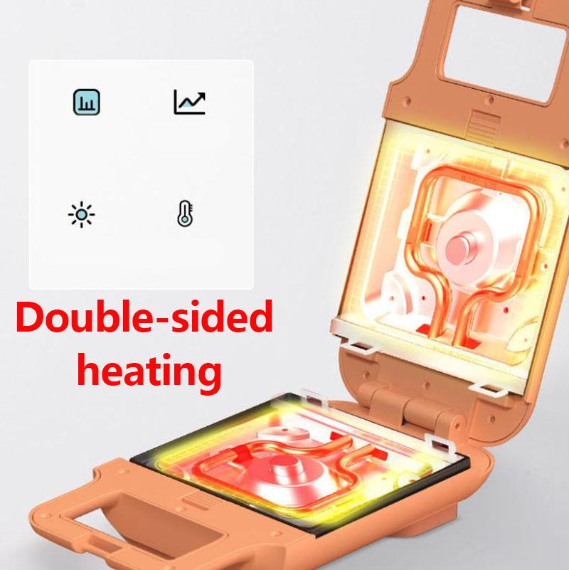 600W Waffle Maker Sandwich Maker Frying and Grilling Machine Kitchen Supplies for Breakfast and Afternoon Tea