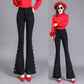 Casual Bootcut Pants Women's Spring and Summer High-waist Breathable Loose Wide-leg Thin Flared Pants