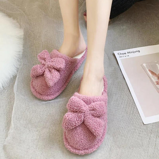 Cotton Slippers Men and Women Autumn and Winter Indoor Couple Cute Slippers Warm Wool Slippers