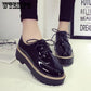 High Quality Womens Low Heels Fashion Patent Leather Ladies Flat Shoes Slip on Womens Oxford Shoes