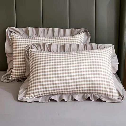 Cotton Bedding Lace Pillowcases A Pair of Large Thick Pillowcases Zipper Pillowcases