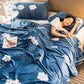 Coral Fleece Blanket Thicken Plus Fleece Blanket Winter Bedroom Quilt Cover Blanket Single Double Napping Blanket