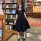 Women's Summer Puff Sleeve Dress Solid Color Slim Square Collar Long Dress