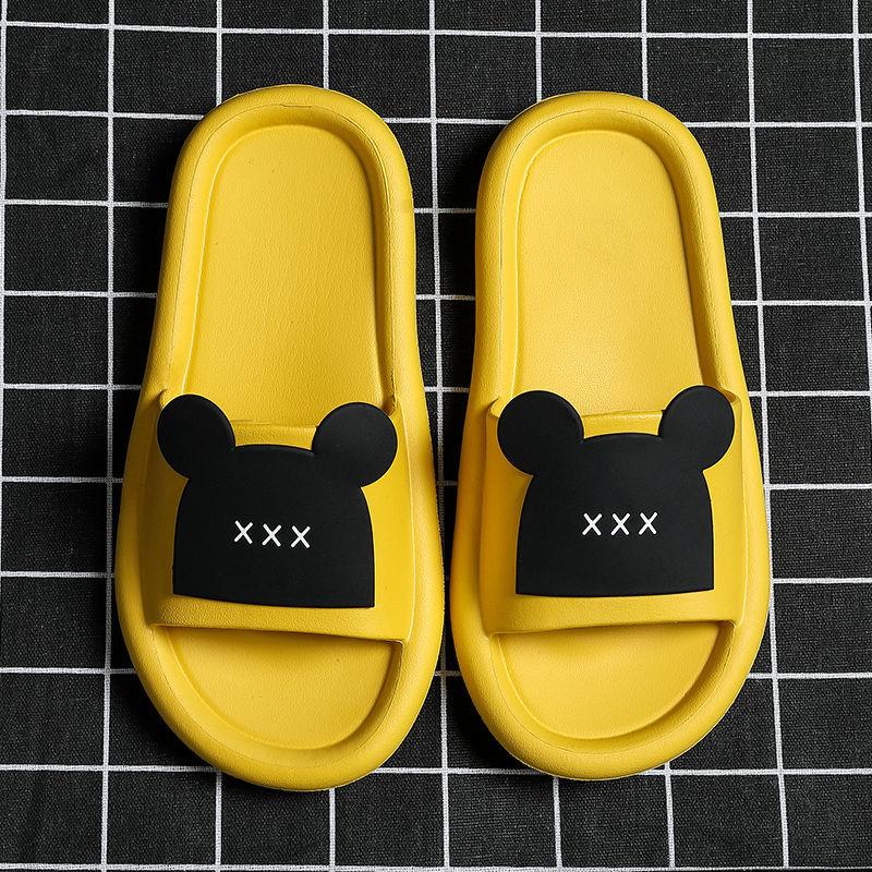WTEMPO Slippers Women External Wear Cartoon Thick Bottom Soft Like Bread Lightweight  Non-slip Beach Bedroom Home Bathroom