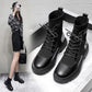 Women's British Style Martin Boots Thick-soled Student Boots Women's Thick Heel Flat Motorcycle Boots