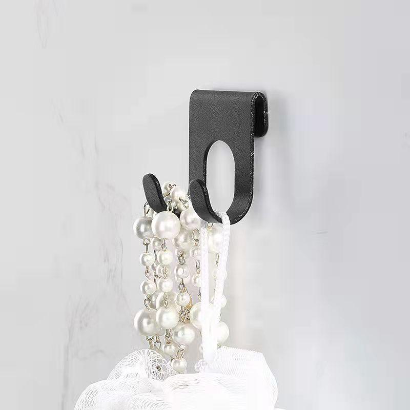 Double Hook Razor Hook Phone Plug Hook Bathroom Upside Down Wall Hanging Bathroom Double Hook Waterproof Seamless Hook Towel Hooks