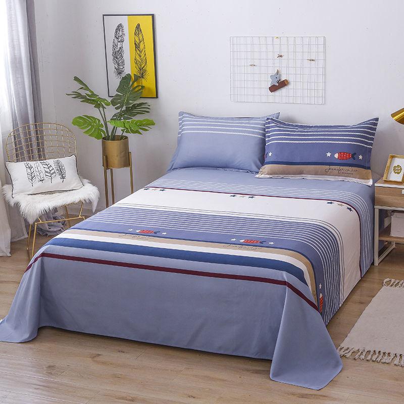 Thicker Bed Sheets Pillowcases Three-piece Bedding Sets Single and Double Use Sheets Cotton Sheets Breathable Warmth and Washable