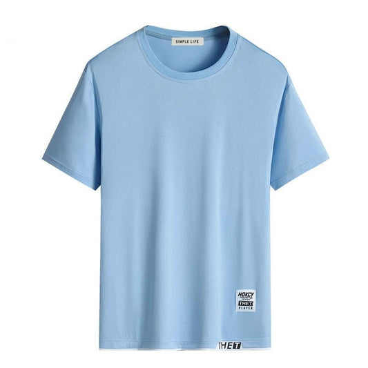 Men's Bottoming Shirt Men's Short-sleeved T-shirt Men's Round Neck Trend Youth Loose Top Men's Trend Compassionate