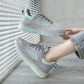 Flying Woven Coconut Sneakers Women's Breathable Mesh All-match Net Celebrity Casual Dad Running Shoes