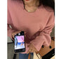 Waffle Women's Long-sleeved T-shirt Ins All-match Bottoming Shirt Women's Spring and Autumn Loose Women's Tops Casual Blouses for Girl