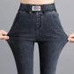 Large Size High Waist Denim Trousers Women's Elastic Waist Jeans Plus Size Pencil Pants Spring Summer Autumn Skinny Denim Pants