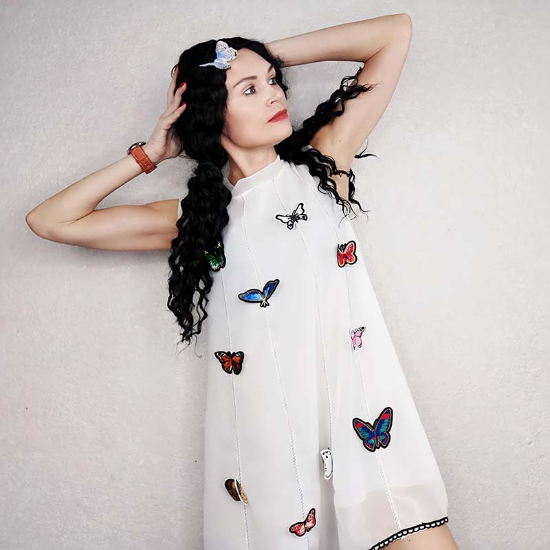 Women's Summer Dress Fashion Loose Korean Sleeveless Three-dimensional Butterfly Sun Dress