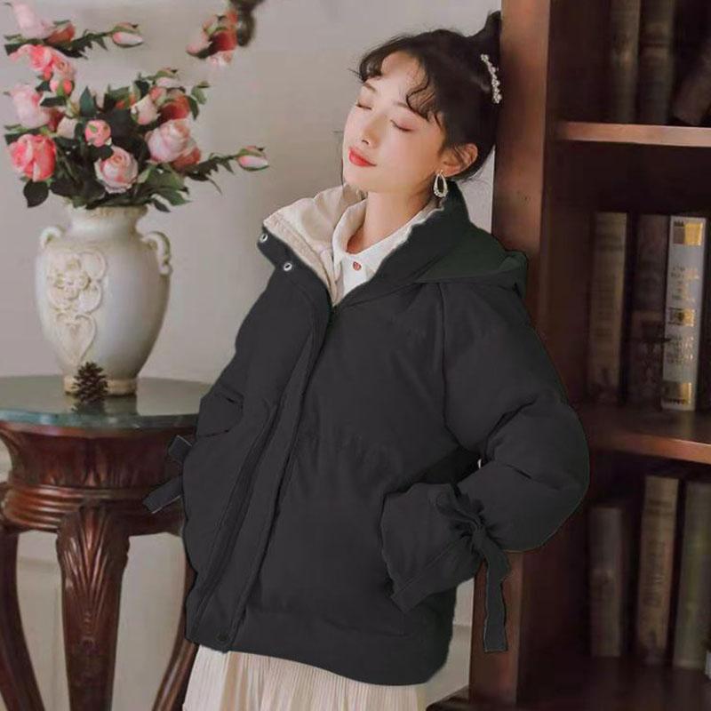 Winter Women's Korean Down Jacket Short Stand-up Collar Loose Cotton-padded Jacket Thick Bread Padded Jacket