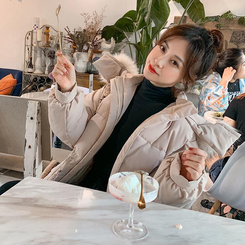 Winter Cotton-padded Jacket Female Korean Version Loose Student Waist Is Thinner and Long Down Padded Jacket Padded Jacket